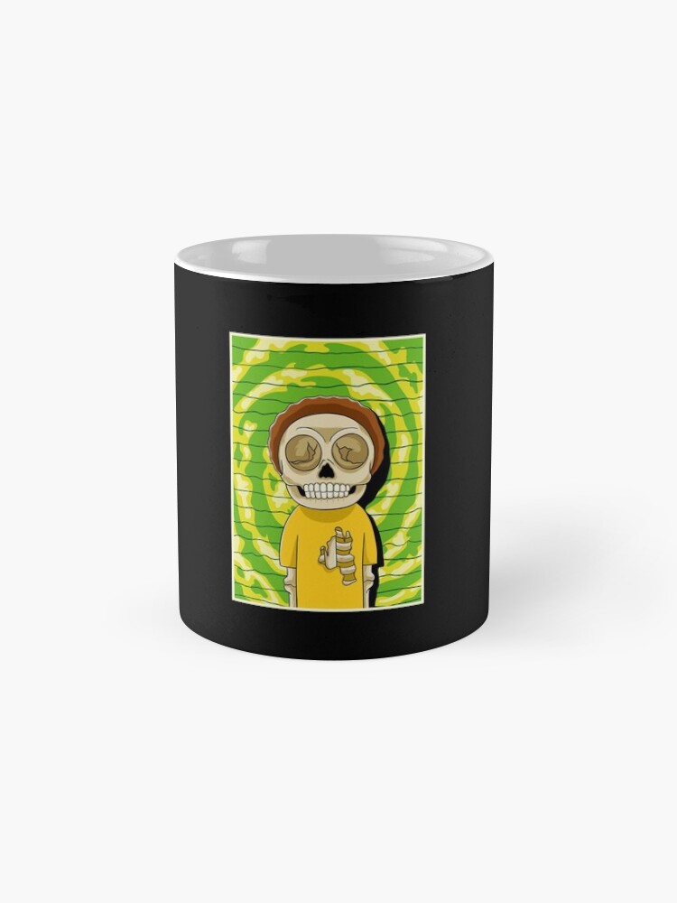 Alternate view of morty rick and morty skull Mug