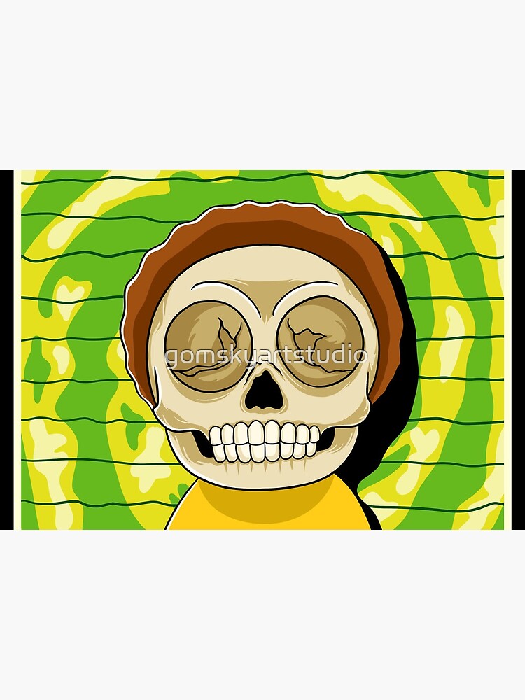 morty rick and morty skull by gomskyartstudio