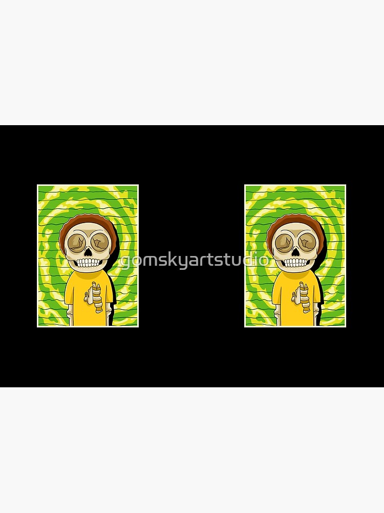 morty rick and morty skull by gomskyartstudio