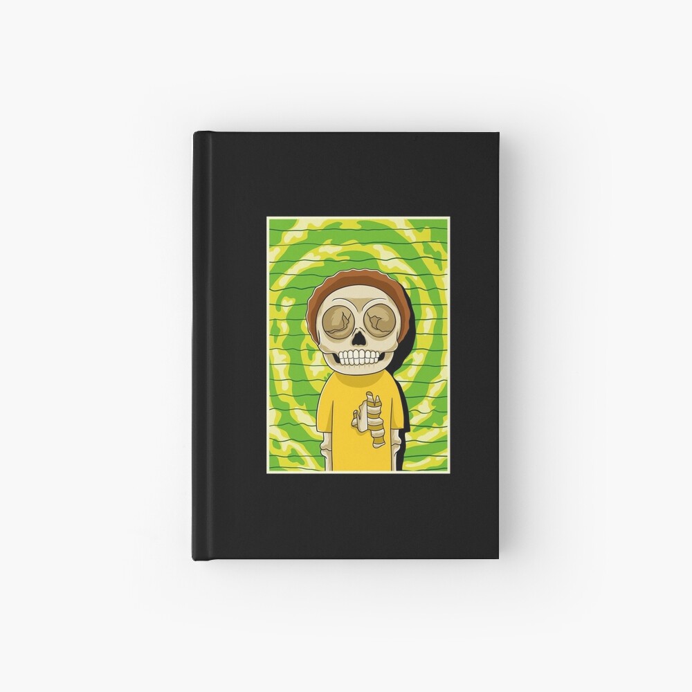 morty rick and morty skull Hardcover Journal