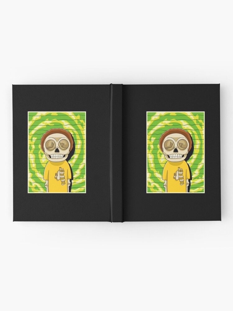 Alternate view of morty rick and morty skull Hardcover Journal
