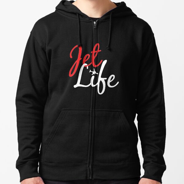 JetLife Jets logo Hoodie good sweatshirt in Navy Blue medium