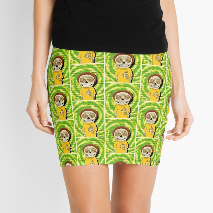 morty rick and morty skull Mini Skirt