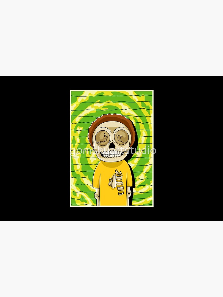 morty rick and morty skull by gomskyartstudio