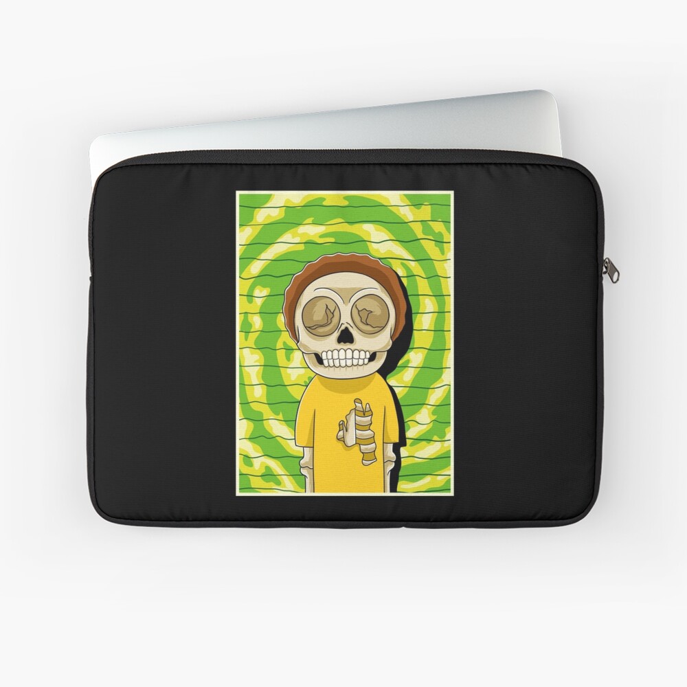 morty rick and morty skull Laptop Sleeve