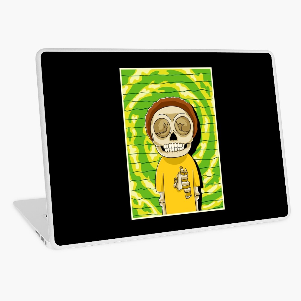 morty rick and morty skull Laptop Skin