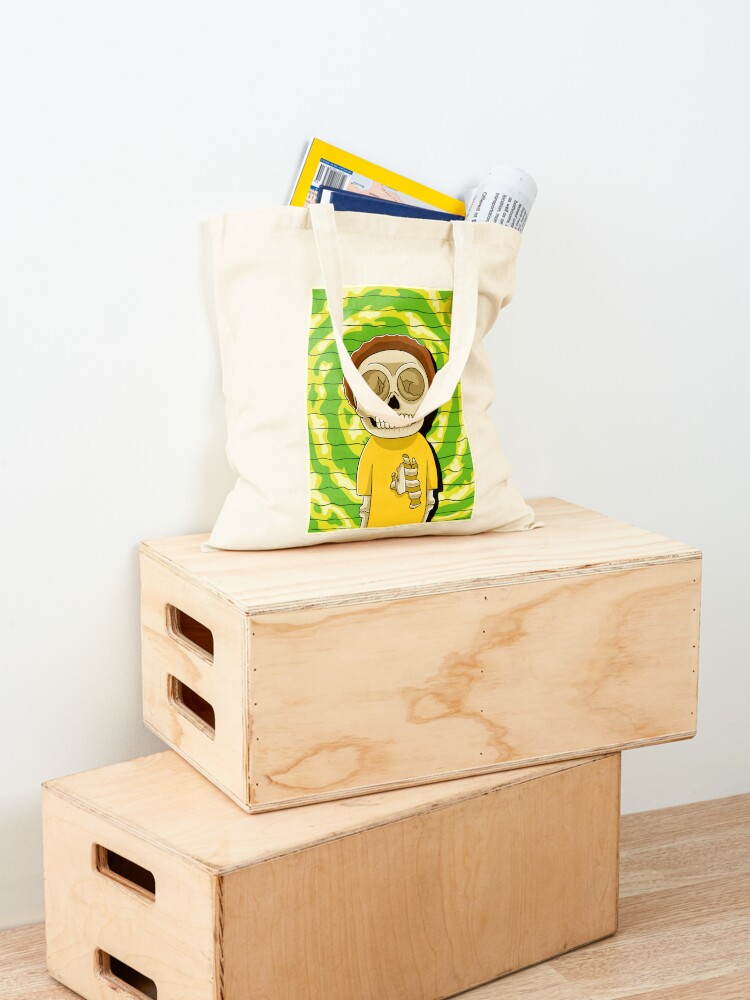 Alternate view of morty rick and morty skull Tote Bag
