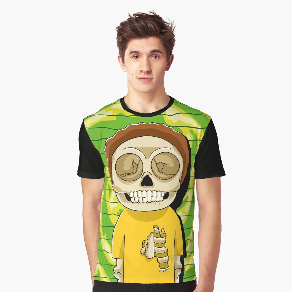 morty rick and morty skull Graphic T-Shirt