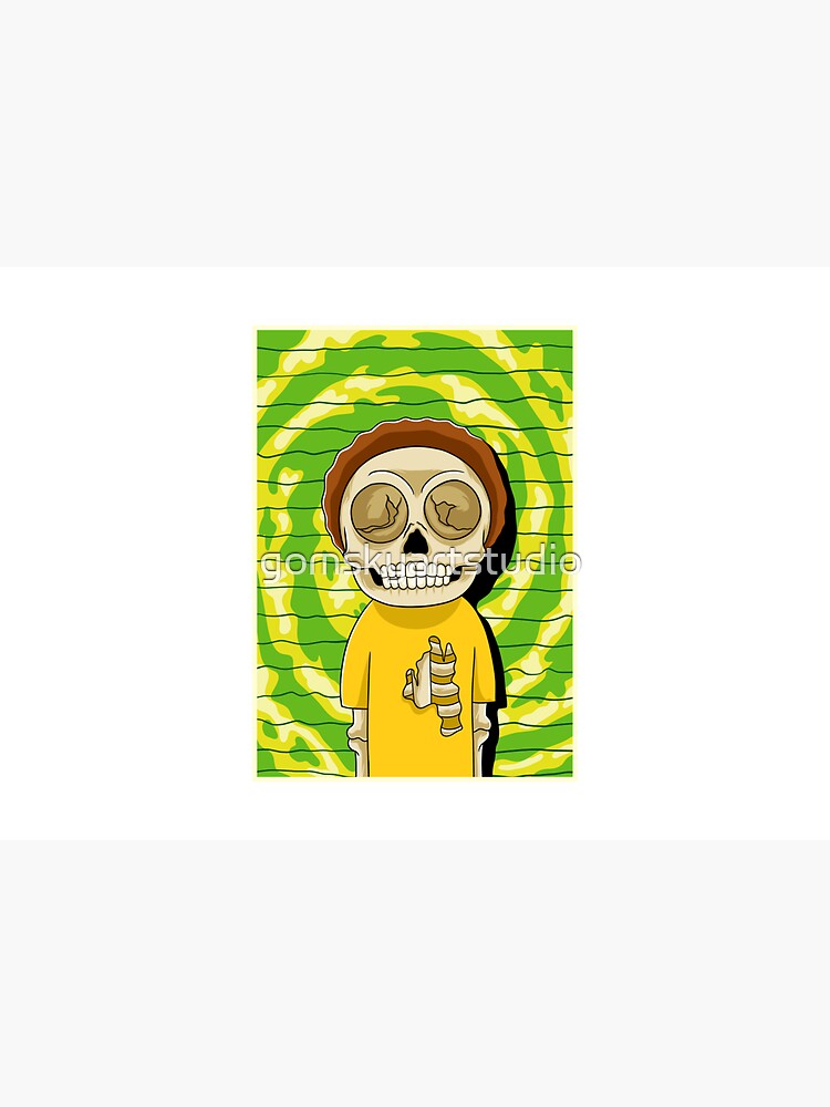 morty rick and morty skull by gomskyartstudio