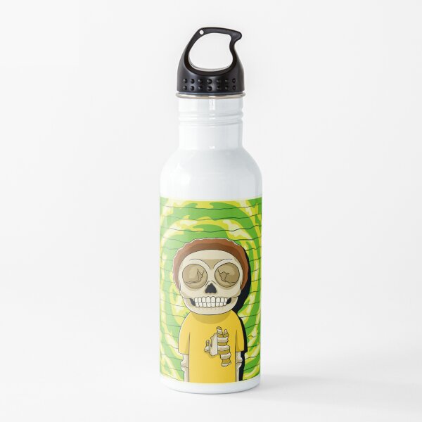 morty rick and morty skull Water Bottle