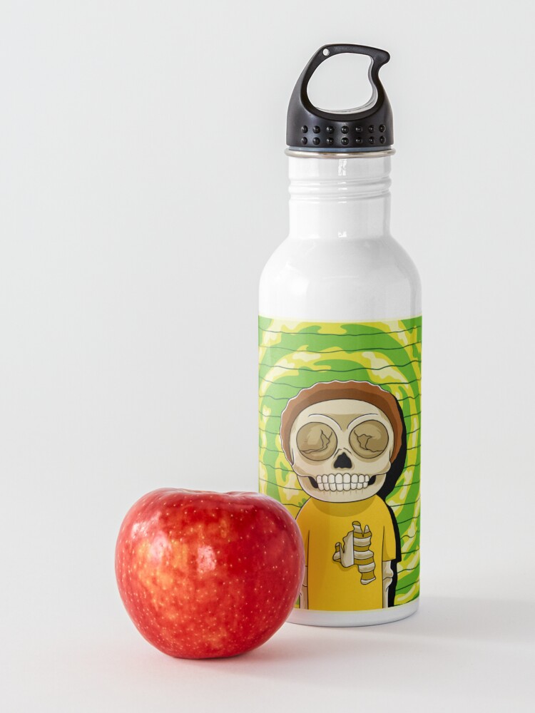 Alternate view of morty rick and morty skull Water Bottle