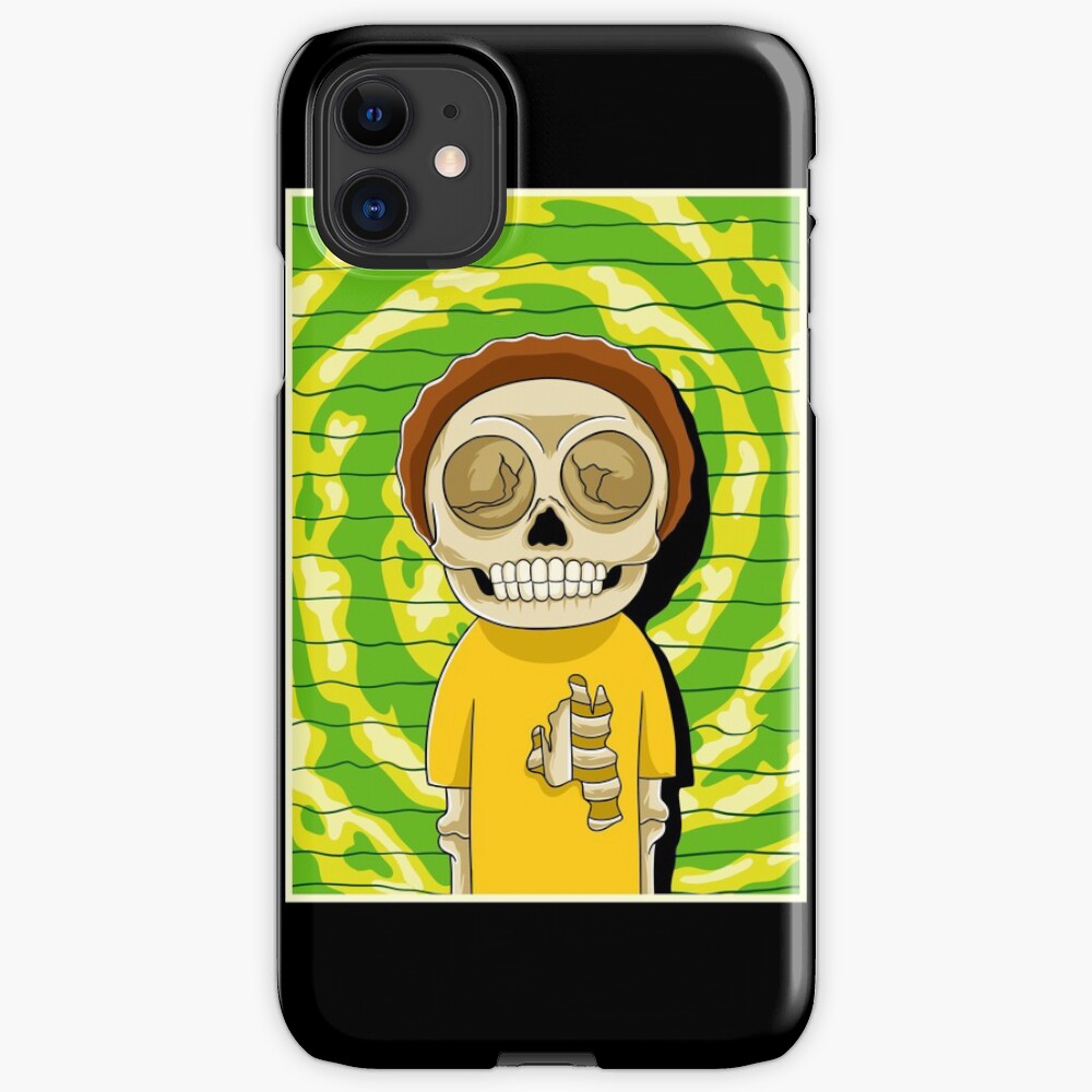 morty rick and morty skull iPhone Case & Cover