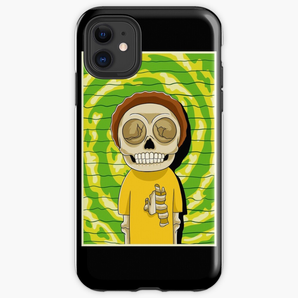 morty rick and morty skull iPhone Case & Cover