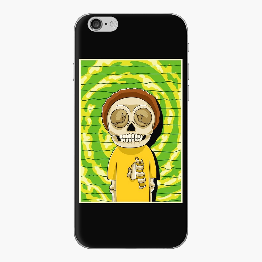 morty rick and morty skull iPhone Skin