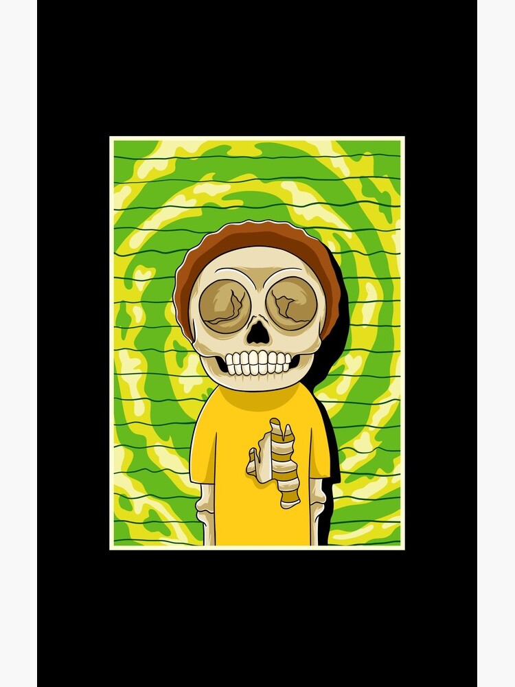 morty rick and morty skull by gomskyartstudio