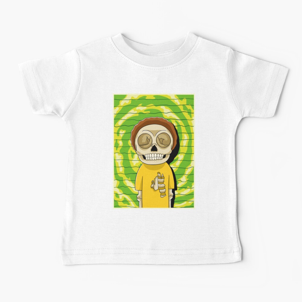 morty rick and morty skull Baby T-Shirt