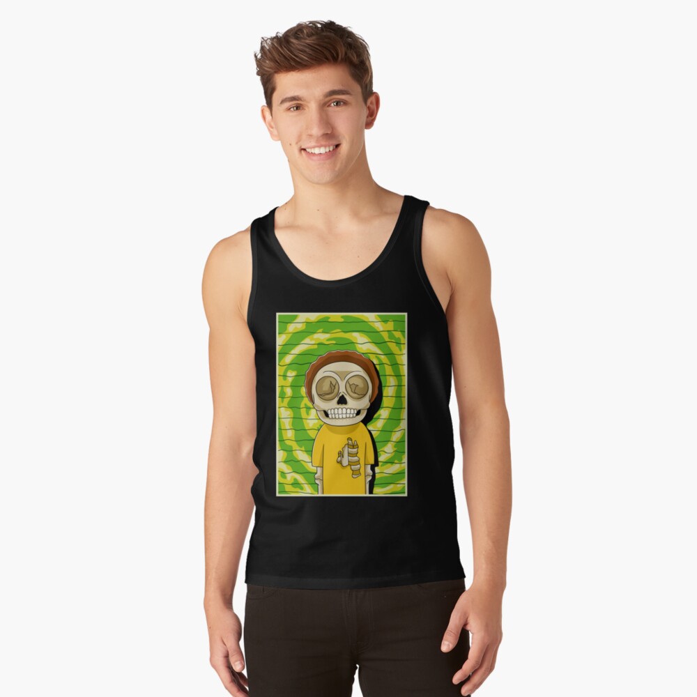 morty rick and morty skull Tank Top
