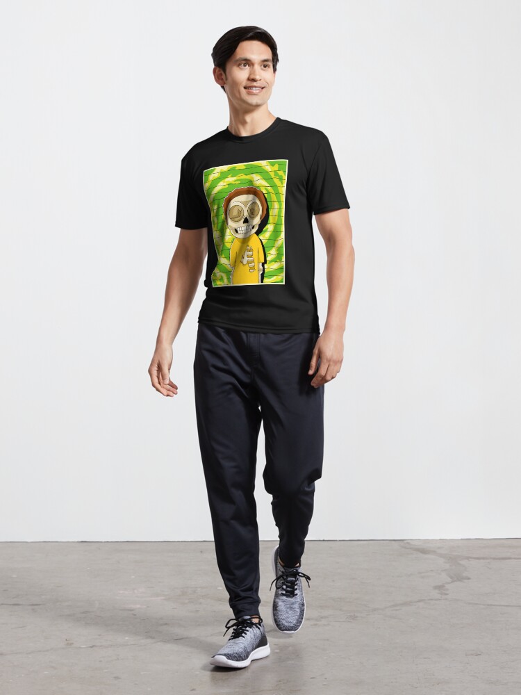 Alternate view of morty rick and morty skull Active T-Shirt