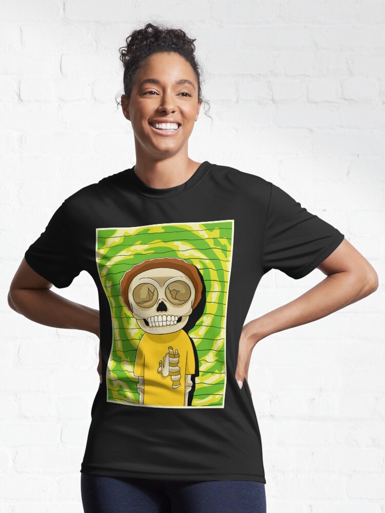 Alternate view of morty rick and morty skull Active T-Shirt