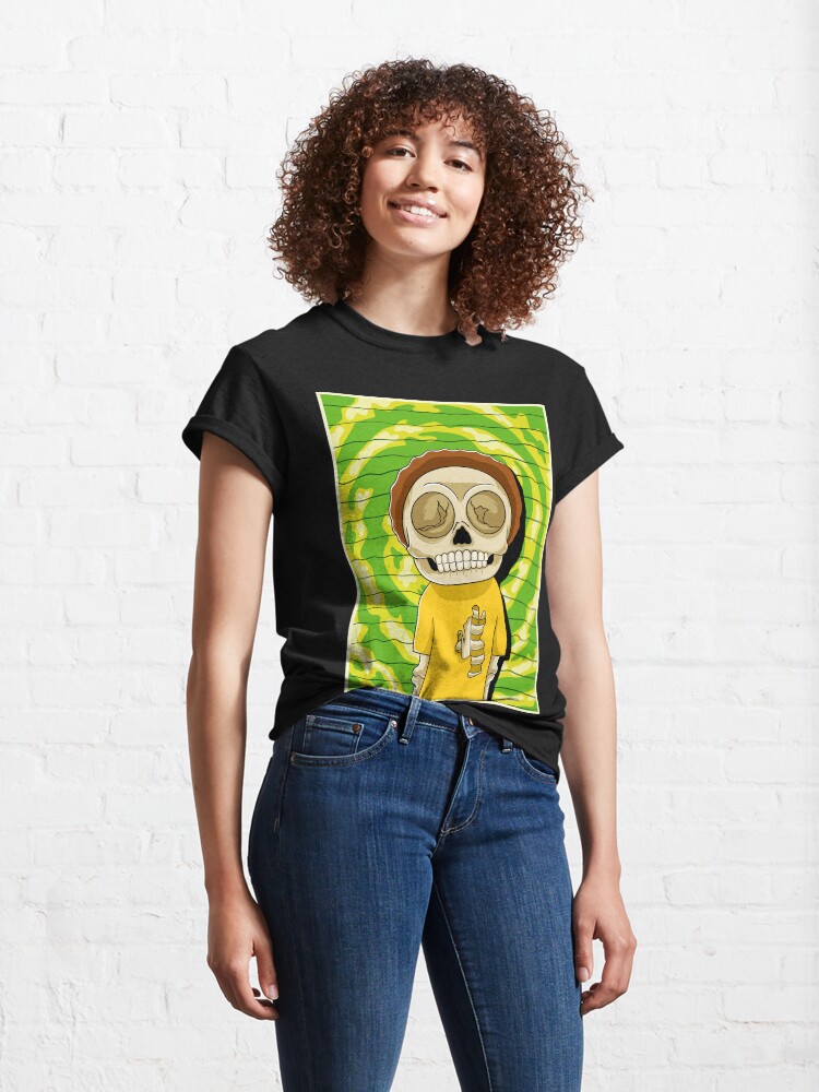 Alternate view of morty rick and morty skull Classic T-Shirt