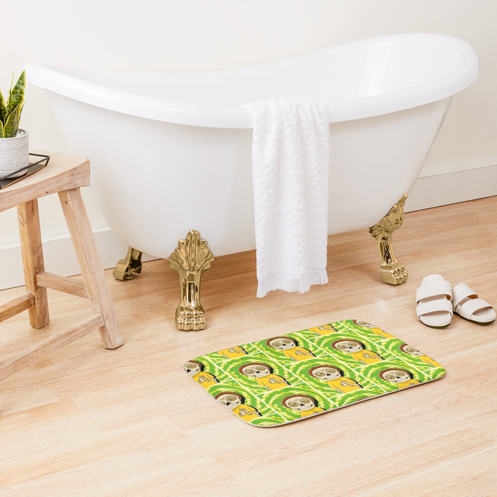 morty rick and morty skull Bath Mat