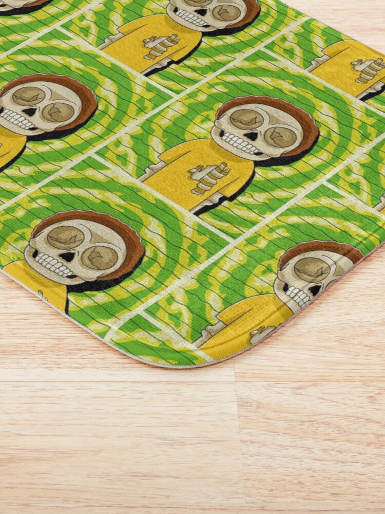 Alternate view of morty rick and morty skull Bath Mat