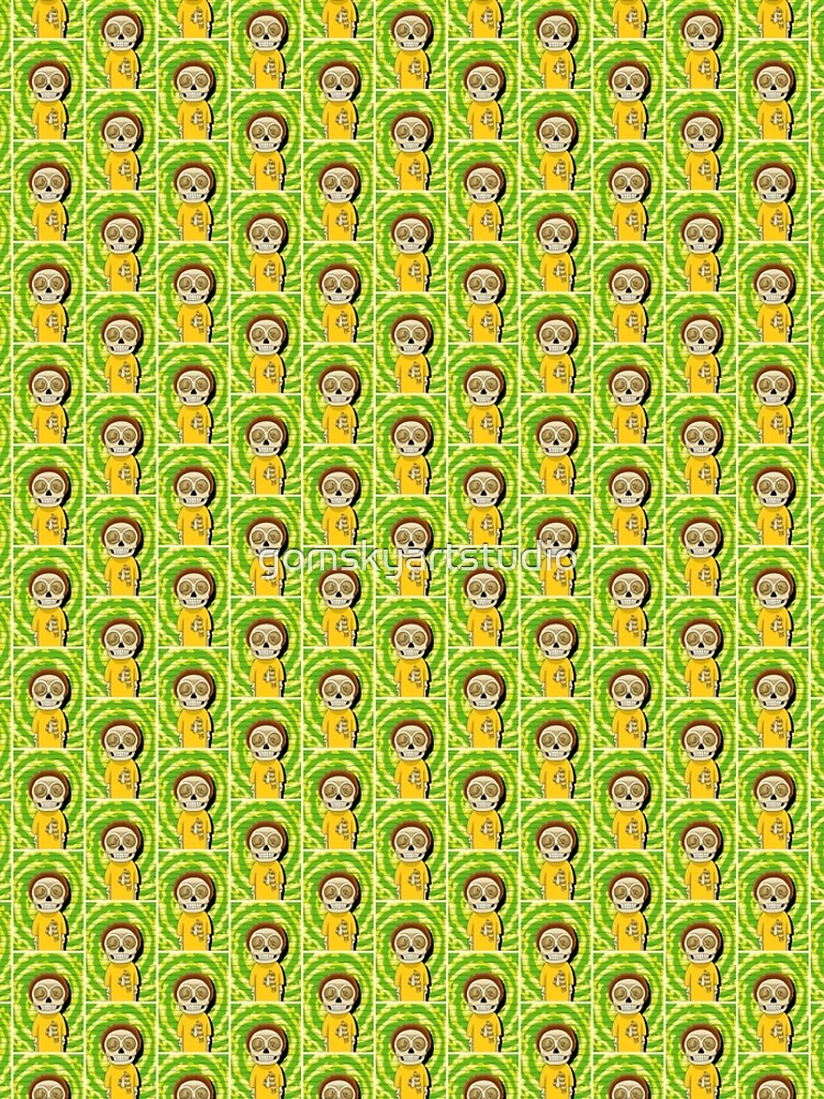 morty rick and morty skull by gomskyartstudio
