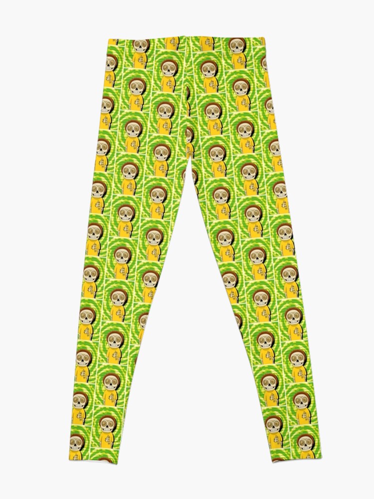 Alternate view of morty rick and morty skull Leggings