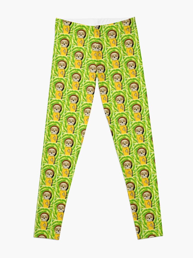 Alternate view of morty rick and morty skull Leggings
