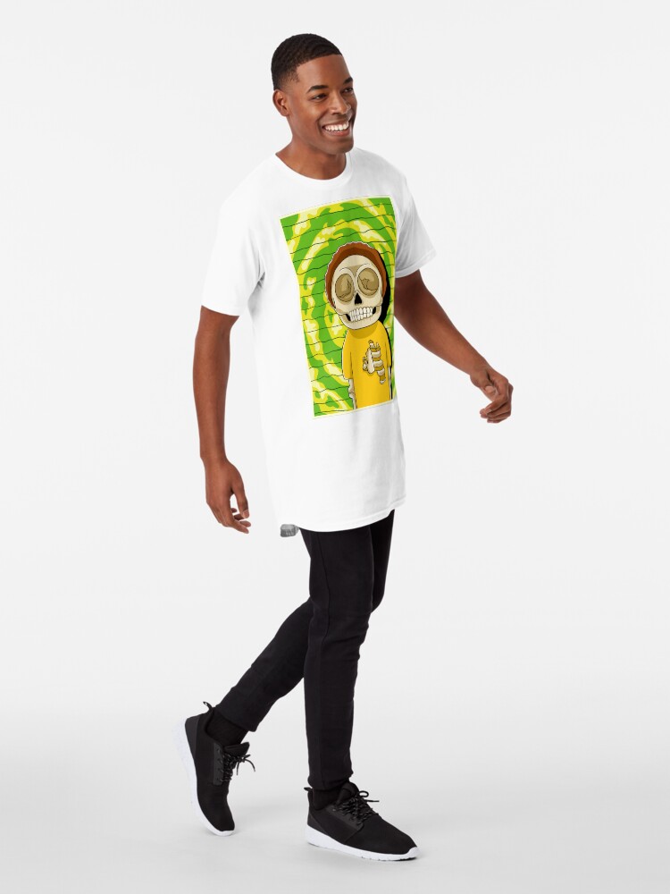 Alternate view of morty rick and morty skull Long T-Shirt