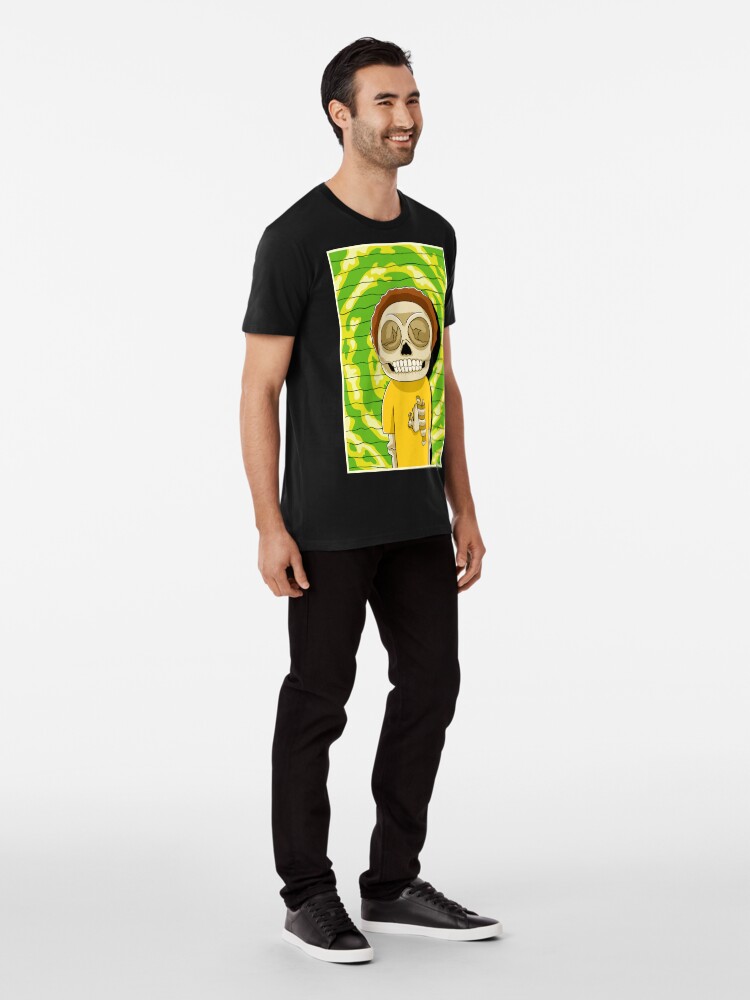Alternate view of morty rick and morty skull Premium T-Shirt