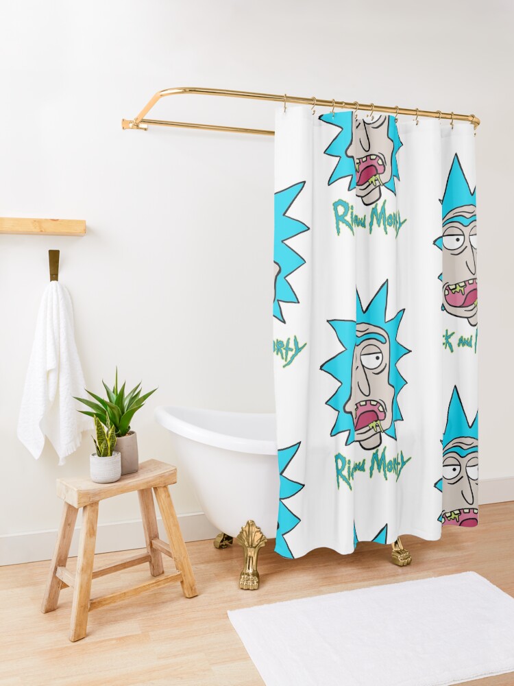 Alternate view of Slobber Rick Shower Curtain