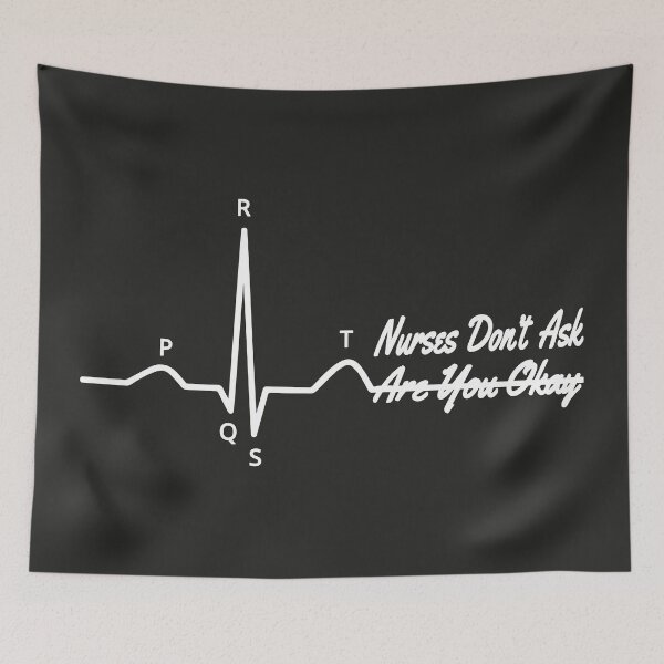 Item preview, PQRST Funny Nurse Memes Electrocardiogram Wave ECG designed and sold by justkidding-co.