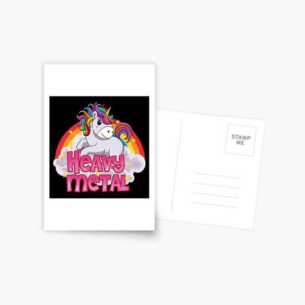 heavy metal unicorn Postcard