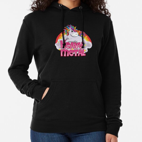 heavy metal unicorn Lightweight Hoodie