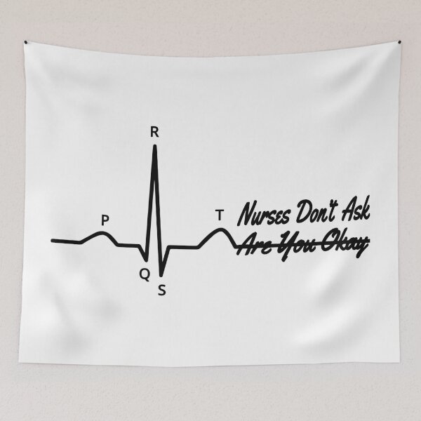 Item preview, PQRST Funny Nurse Memes Electrocardiogram Wave ECG designed and sold by justkidding-co.