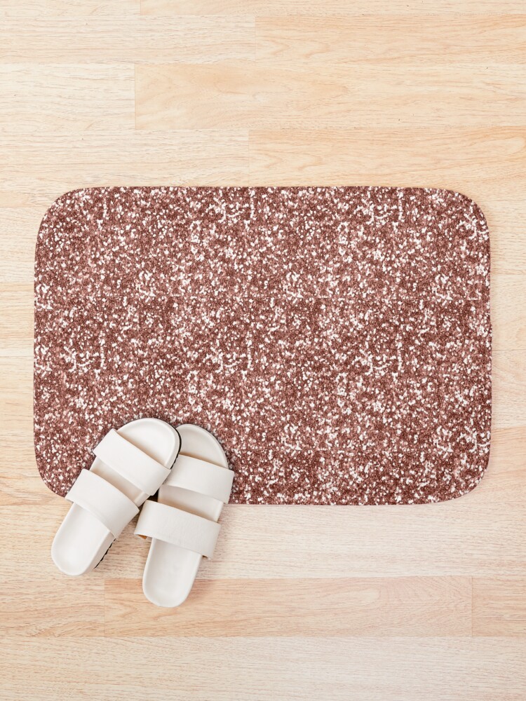 "Rose Gold Glitter " Bath Mat for Sale by Booillustrates Redbubble
