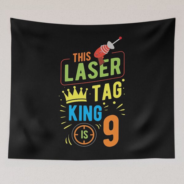 Item preview, This Laser Tag King Is 9 9th Birthday Recreational Gift designed and sold by haselshirt.