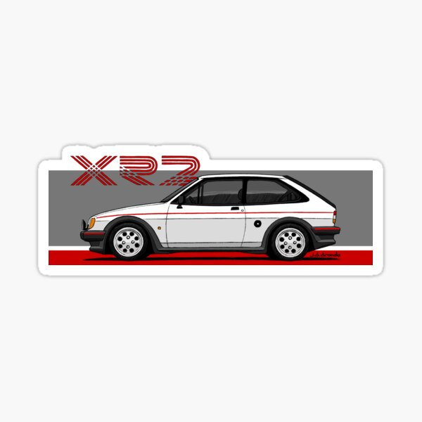 1x Aufkleber für Ford Fiesta XR2i XR2 MK2 Sticker Decal Heckklappe Heck  Tuning