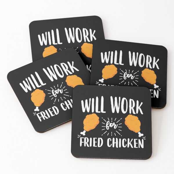 Item preview, Funny Will Work For Fried Chicken Drumstick graphic designed and sold by jakehughes2015.