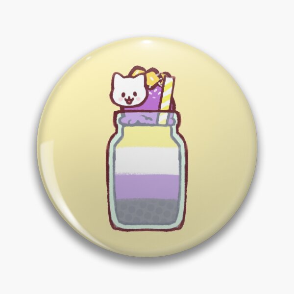 Item preview, orgullo no binario smoothie kitty designed and sold by tinybe.