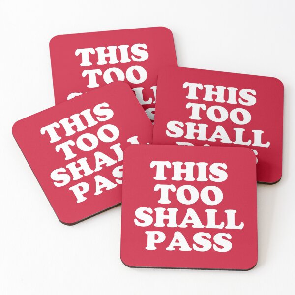 Item preview, This Too Shall Pass - Motivational Quote Red designed and sold by SalahBlt.