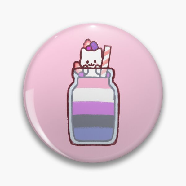 Item preview, orgullo de género fluido batido gatito designed and sold by tinybe.