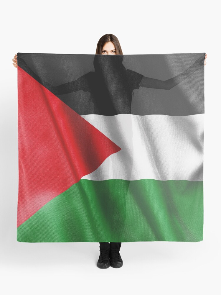 Acheter Lot de 2 foulards imprimés drapeau de la nation palestinienne en  satin à franges, couleurs assorties, unisexe, patriotisme, lisse,  personnalisé, fête nationale palestinienne, défilé, tour de cou