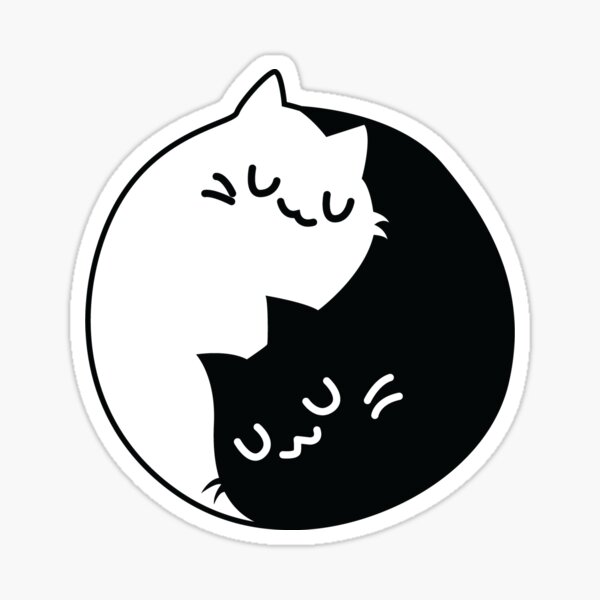 Cute Day and Night Hugging Cat Enamel Pin Celestial Cat Cute Pin Black Cat  Pin Yin Yang Cat Pin White Cat Pin Galaxy Cat Night Cat Valentine 