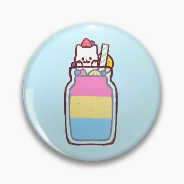Item preview, pansexual pride smoothie kitty designed and sold by tinybe.