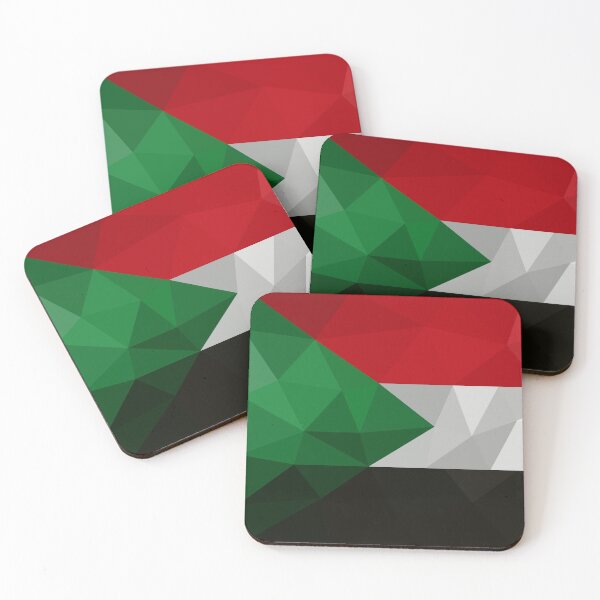 Item preview, Geometric Sudan Flag Design – Patriotic Art Print designed and sold by OrangePoly.
