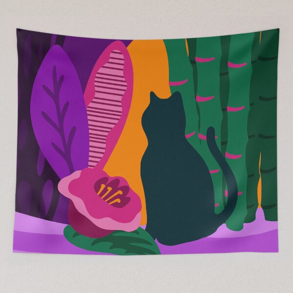 Item preview, Tropical Sunset Kitty Cat designed and sold by HouseOfGrouse.