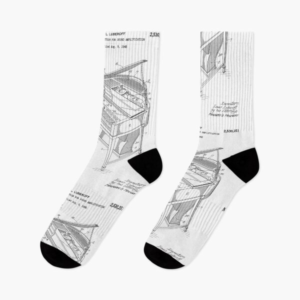 Item preview, Piano construction patent - black designed and sold by InkedArtPrints.