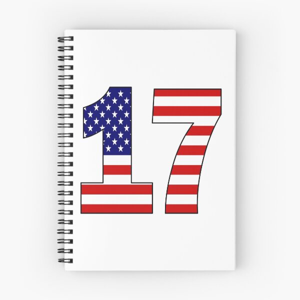Item preview, Number 17 with USA flag on the background designed and sold by AllShirts21.